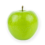Una manzana verde.